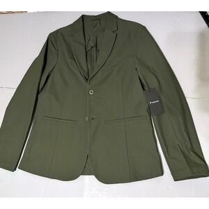 Fabletics Blazer Mens S Small The Don Dark Olive Green Unconstructed Stretch